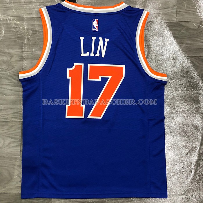 Maillot New York Knicks Jeremy Lin NO 17 Icon Bleu